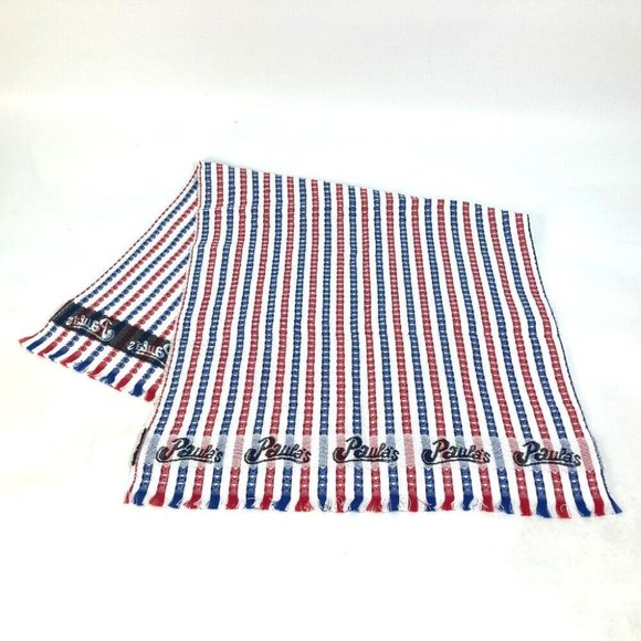 LOEWE interior Paula´s Ibiza stripe fringe towel cotton Red/Blue x White Unused - Picture 1 of 8